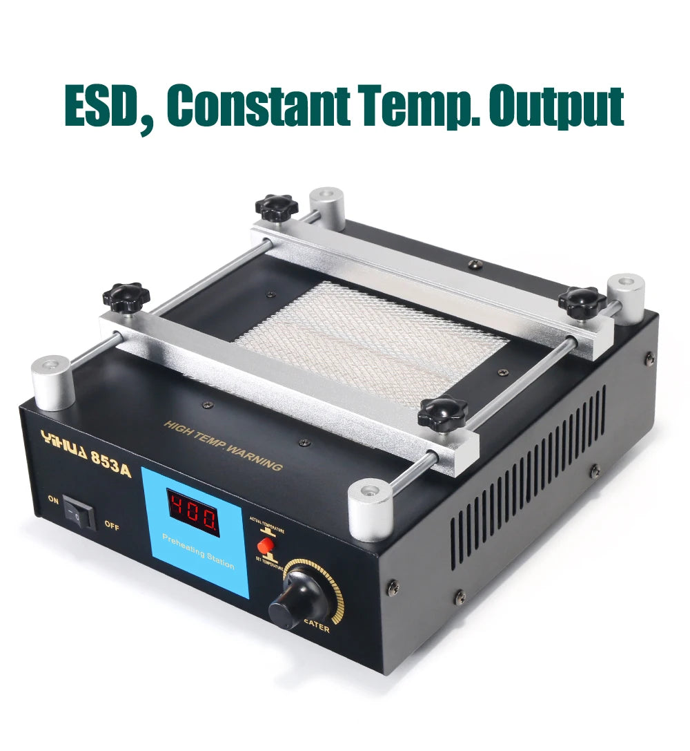YIHUA 853A SMD BGA Rework Soldering Station Preheating Desoldering Welding Tools PCB Holder Rework Soldering Station Bottom Heat