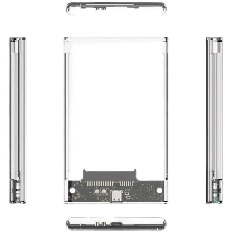 Carcasa Externa Transparente USB 3.0 / Tipo C 3.1 a SATA para Disco Duro HDD/SSD 2.5" Caja Caddy