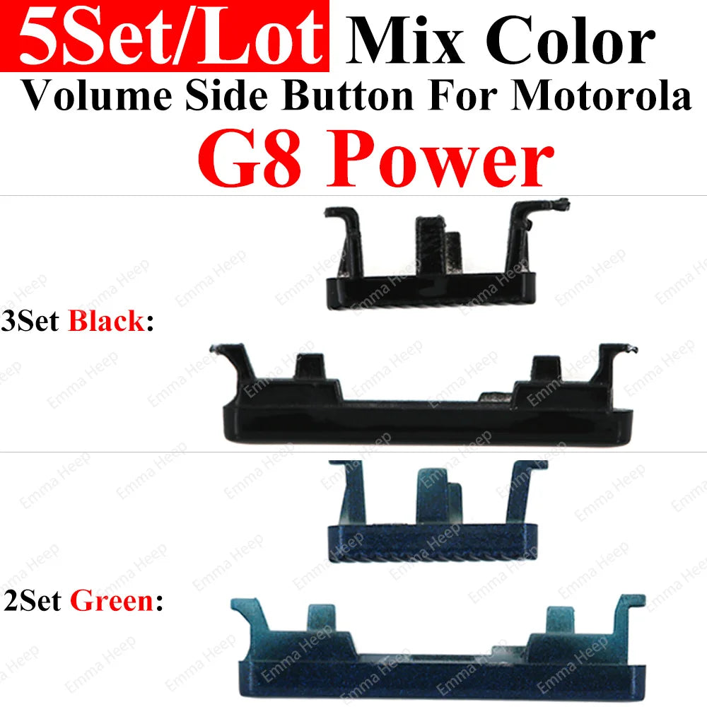 5set Power Volume Side Button Key For Motorola Moto G23 G22 G20 G13 G10 G9 G7 Plus G8 Power Lite Volume Button Power ON OFF