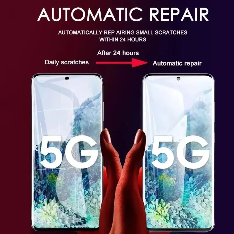 Film Hidrogel Protector Pantalla para Samsung Galaxy S8-S24 Ultra/Plus/FE / Note 9/10/20 Plus (5 Unidades)