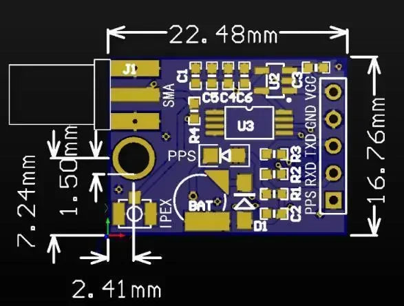 Mini Módulo GPS Doble Cara NEO-6M / NEO-7M / NEO-M8N para Posicionamiento Satelital Placa Desarrollo Arduino MCU/SCM