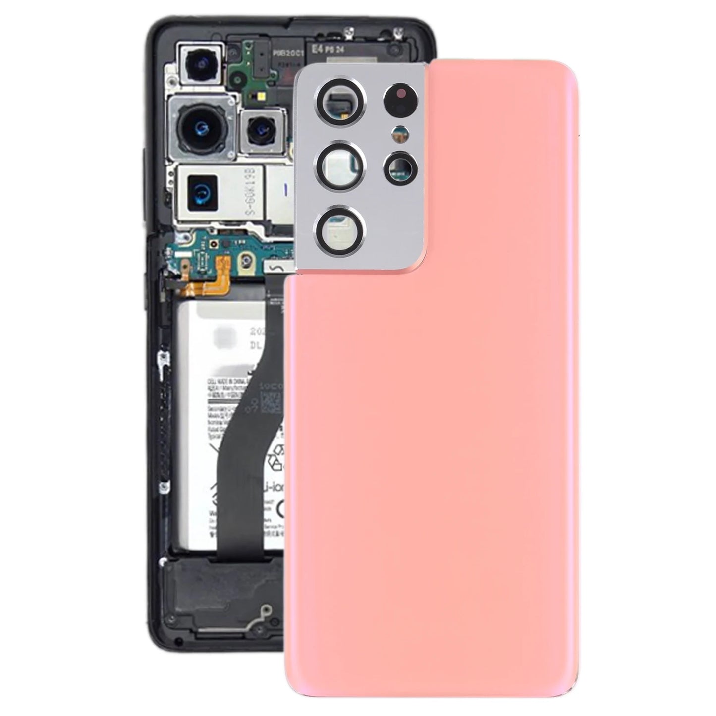 Tapa Trasera Batería con Cubierta Lente Cámara para Samsung Galaxy S21 Ultra 5G (Repuesto Reparación Teléfono)