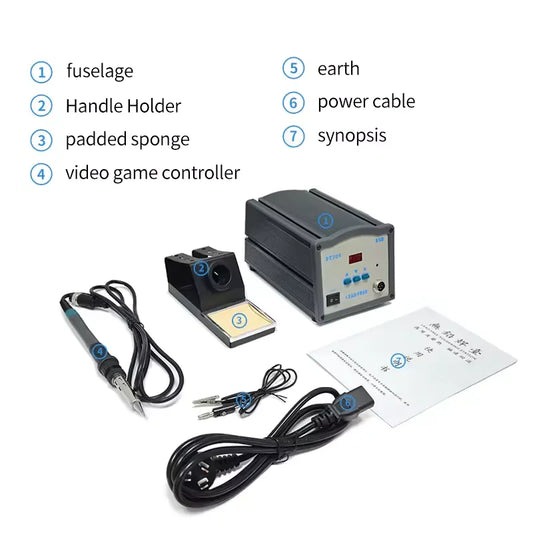Universal Quick 205H Soldering Station 150W Lead-Free High Frequency Digital Rework Station With 500 Series Soldering Iron Tips