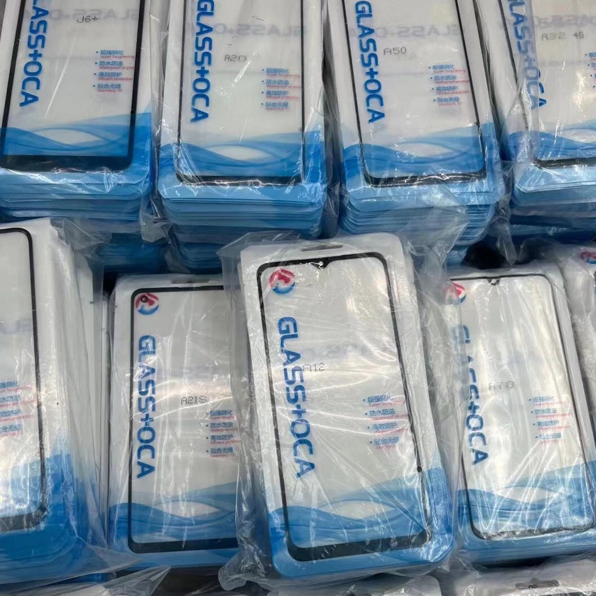 Pack 5 Láminas OCA Adhesivas para Cristal Frontal LCD Samsung Galaxy S8-S24/Note 8-20 Plus/Ultra