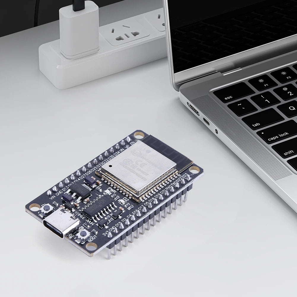 Placa Desarrollo ESP32 (30 Pines, ESP32-WROOM-32S/32D) Módulo Inalámbrico WiFi Bluetooth Doble Núcleo Bajo Consumo