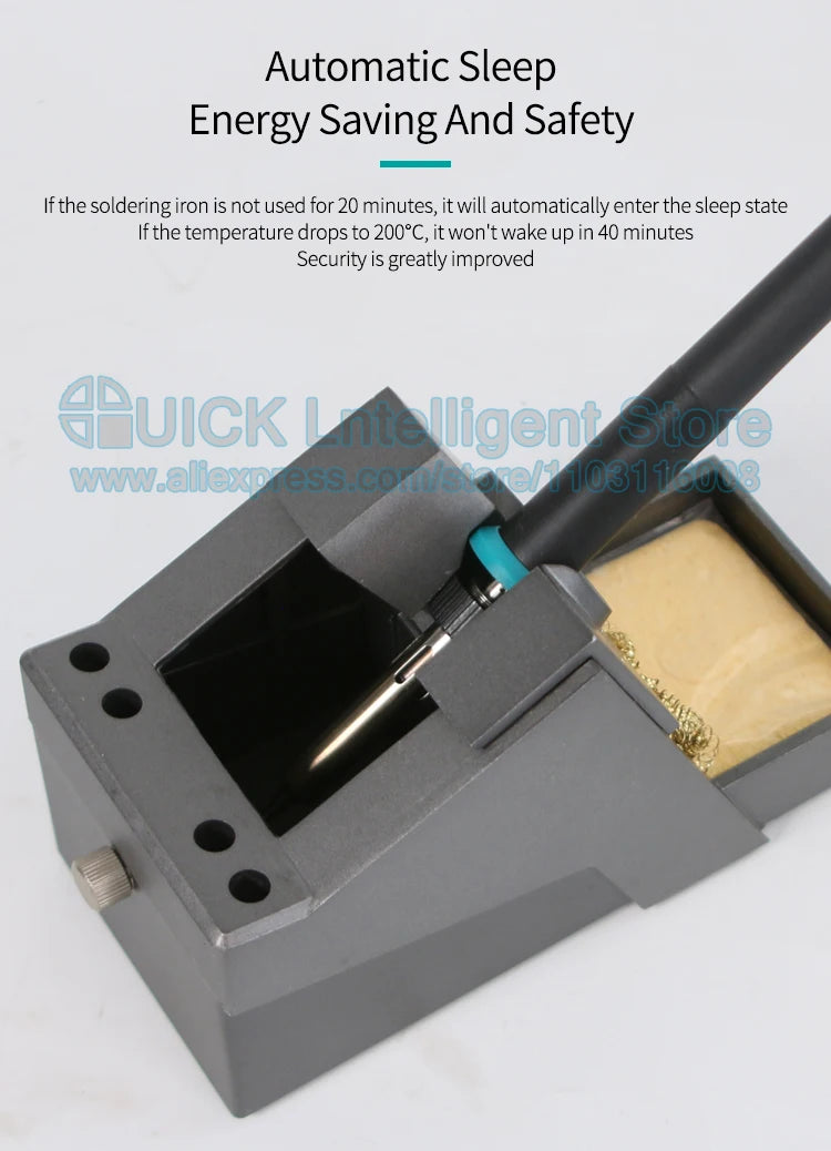 Soldering Stations QUICK TS1100 Welding Station Digital Display Lead-free 90W Intelligent Anti-static Electric Soldering Irons