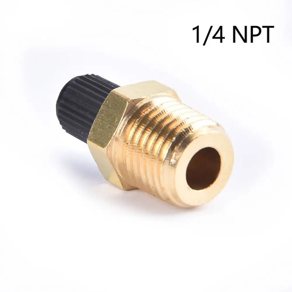 Válvula Llenado Tanque Compresor Aire Latón Anti-Corrosión Schrader (Rosca 1/4 NPT / 1/8 NPT / M10) Núcleo Válvula Neumático Auto