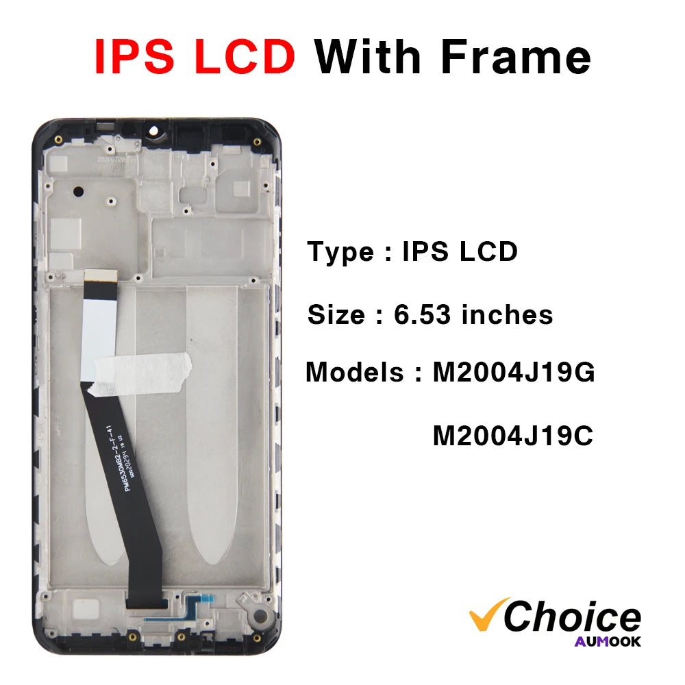 OEM LCD For Redmi 9 Display Touch Screen Digitizer For Xiaomi Redmi 9 M2004J19G,M2004J19C Assembly Replacement Part