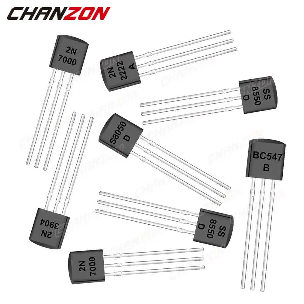 Kit Surtido Transistores TO-92 NPN/PNP (BC547, 2Nxxxx, S8050, etc.)