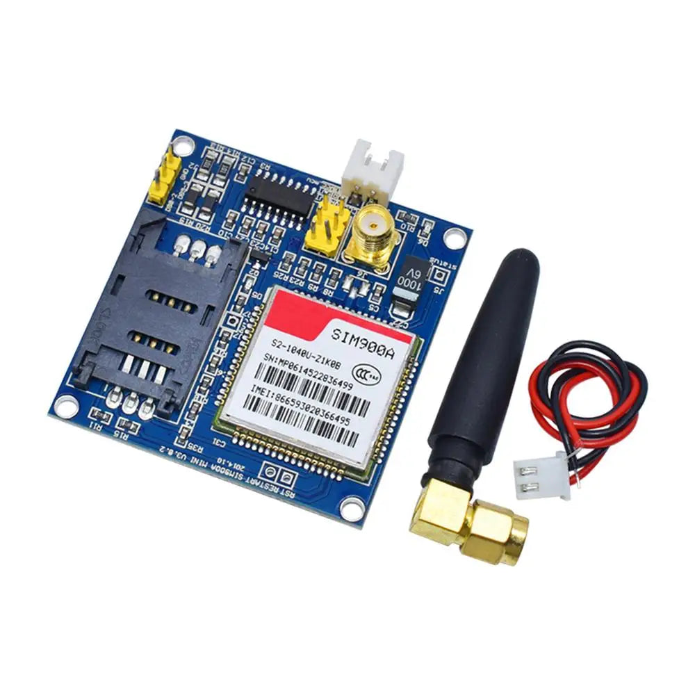 Kit Placa Módulo Transmisión Datos Inalámbrica GSM/GPRS SIM900A / SIM900 Mini V4.0 con Antena (Refurbished, C83 AEAK)