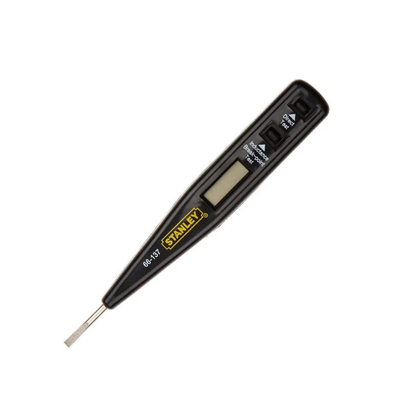 Destornillador Tester Digital Stanley 66-137 (2 en 1, 12V) con Display LCD - Uso Profesional/DIY/Automotriz