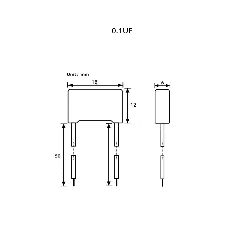 Capacitor Seguridad X2 (0.1uF-0.47uF, 275V AC) con Cable Flexible - Pack 5 Unidades (Valores Surtidos)