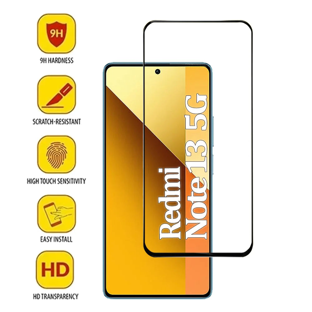 Protective Glass For Redmi Note 14 13 Pro 5G Screen Protectors Redmi Note13 12 11 10 Pro Tempered Glass & Lens Film Nota 12 Pro Plus Pelicula Cristal Templado For Redmi Note 14 Anti-Scratch Phone Front Film