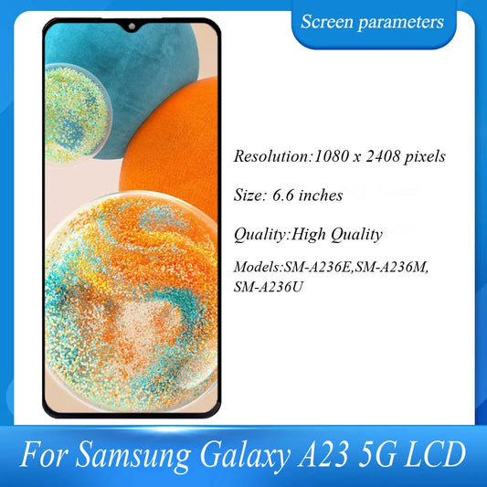 Pantalla LCD de 6,6 pulgadas para Samsung A23 5G A236, montaje de digitalizador con pantalla táctil para Samsung A23 5G A236U A236U1 A236B A236B/DS LCD