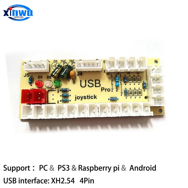 Placa Encoder USB Zero Delay para Joystick Controladora Juego Lucha compatible Raspberry Pi/PC/PS3/Switch/Android (DIY Arcade Neo Geo)