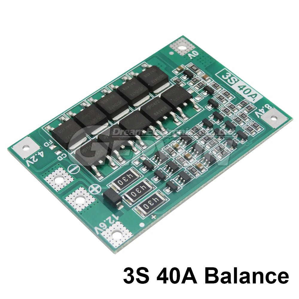 3S 20A 25A 40A 60A Li-ion Lithium Battery 18650 Charger Balance/Enhanced PCB BMS Protection Board For Drill Motor Module