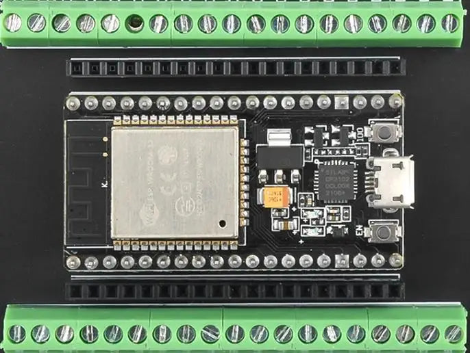 Placa Desarrollo ESP32 (30 Pines, ESP32-WROOM-32S/32D) Módulo Inalámbrico WiFi Bluetooth Doble Núcleo Bajo Consumo