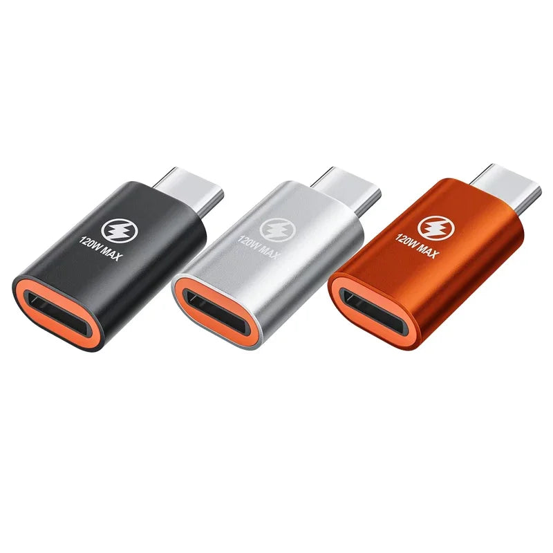 Lote 1-3 Pcs Adaptador Convertidor Carga Rápida PD 120W Lightning Hembra a USB-C Macho para iPhone 15/14/13/iPad/Samsung