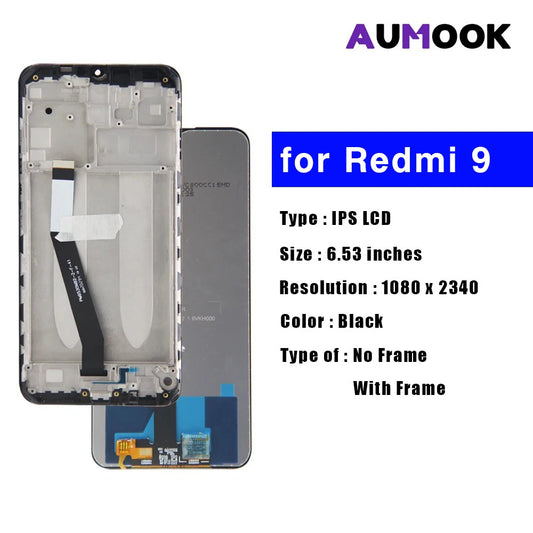 OEM LCD For Redmi 9 Display Touch Screen Digitizer For Xiaomi Redmi 9 M2004J19G,M2004J19C Assembly Replacement Part