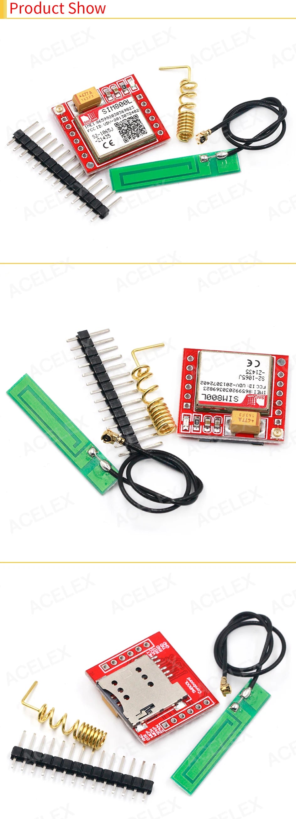 Módulo GSM/GPRS SIM800L (MicroSIM, Quad-Band, Serial TTL) Placa Core Pequeña