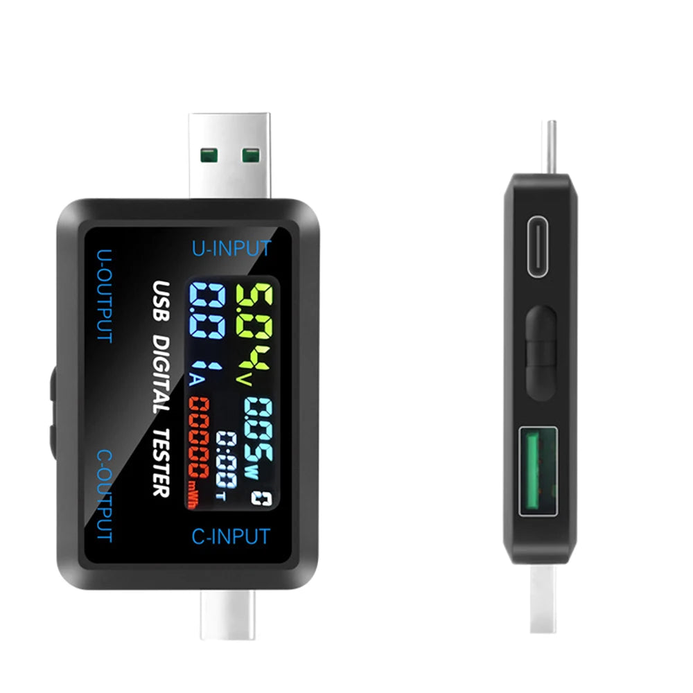 Tester USB Medidor Voltaje/Corriente/Capacidad Batería (Voltímetro Doctor Cargador Power Bank)