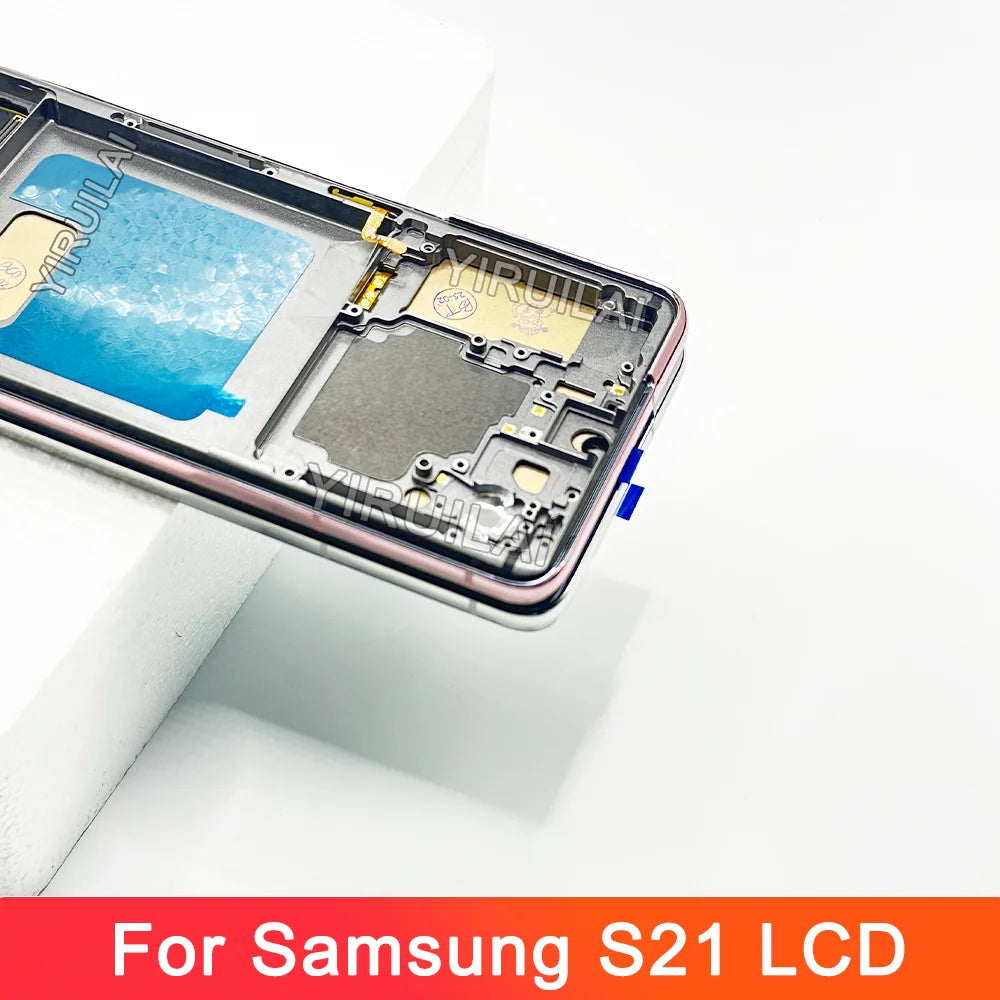 Conjunto de pantalla LCD S21 para Samsung Galaxy S21 5G G991B G990F pantalla LCD Digitalizador de pantalla táctil con reemplazo de marco