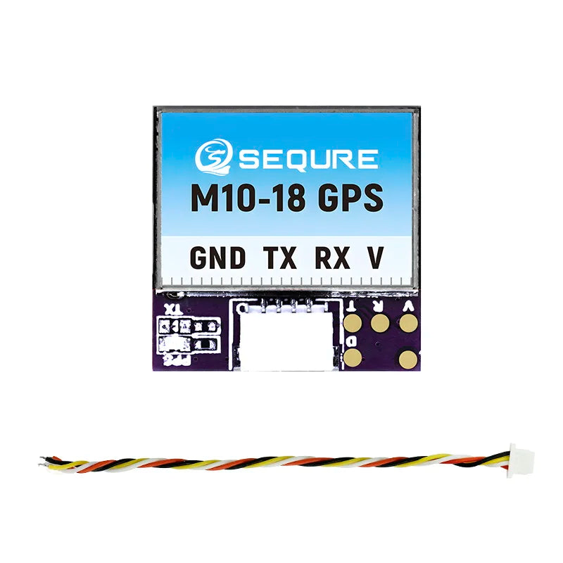 Módulo GPS SEQURE M10-12 / M10-18 / M10-25Q (Pequeño, Rápido) con Compás QMC5883L para Drones FPV Ala Fija/Carreras (INAV/BF)