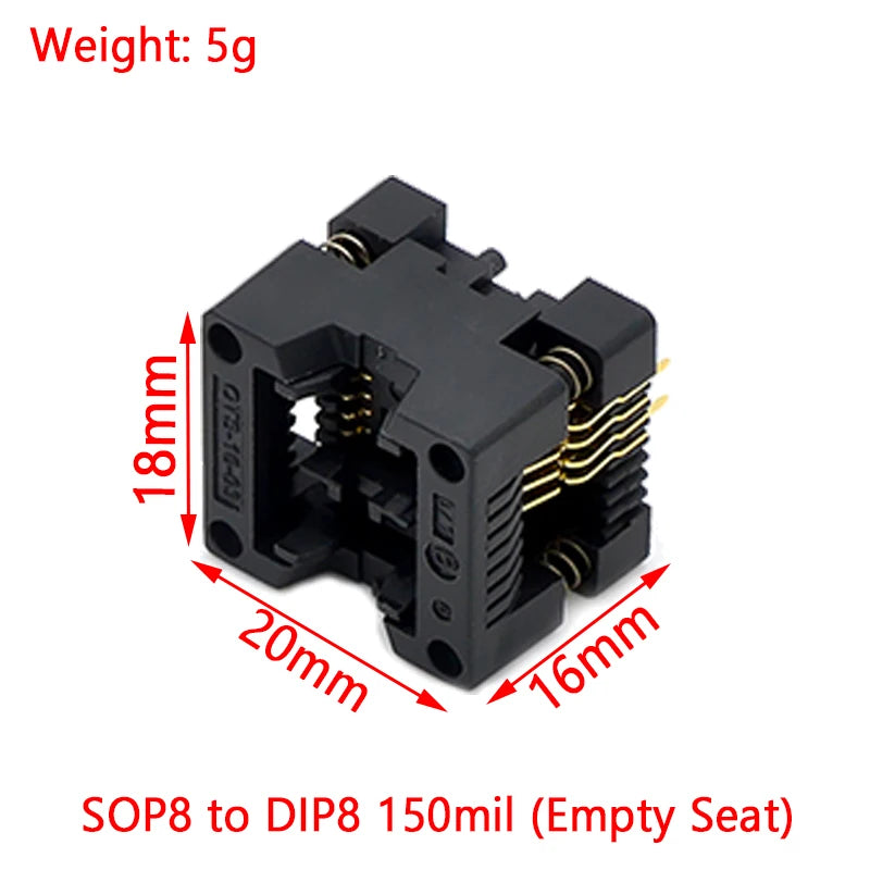 Kit Programador USB XTW100 (CH341) 24/25 Series EEPROM Flash BIOS + Clip Test SOIC8/SOP8