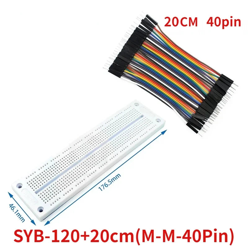 Breadboard Jumper Wire Dupont Line Kit MB102 ZY-204 400 Tie Points Solderless PCB Breadboard DIY Mini Test Protoboard Kits