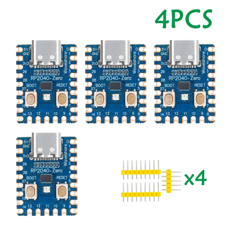 Placa Desarrollo PICO Microcontrolador RP2040 (CPU Doble Núcleo Cortex M0+, 2MB Flash) Módulo RP2040-Zero compatible Raspberry Pi