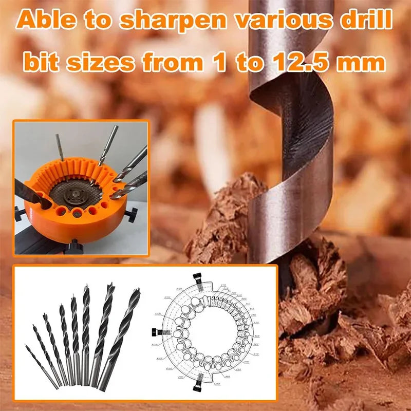 Afilador Brocas Eléctrico Ángulo 118° para Brocas 2-13mm (Herramienta Esmerilado Taladro)