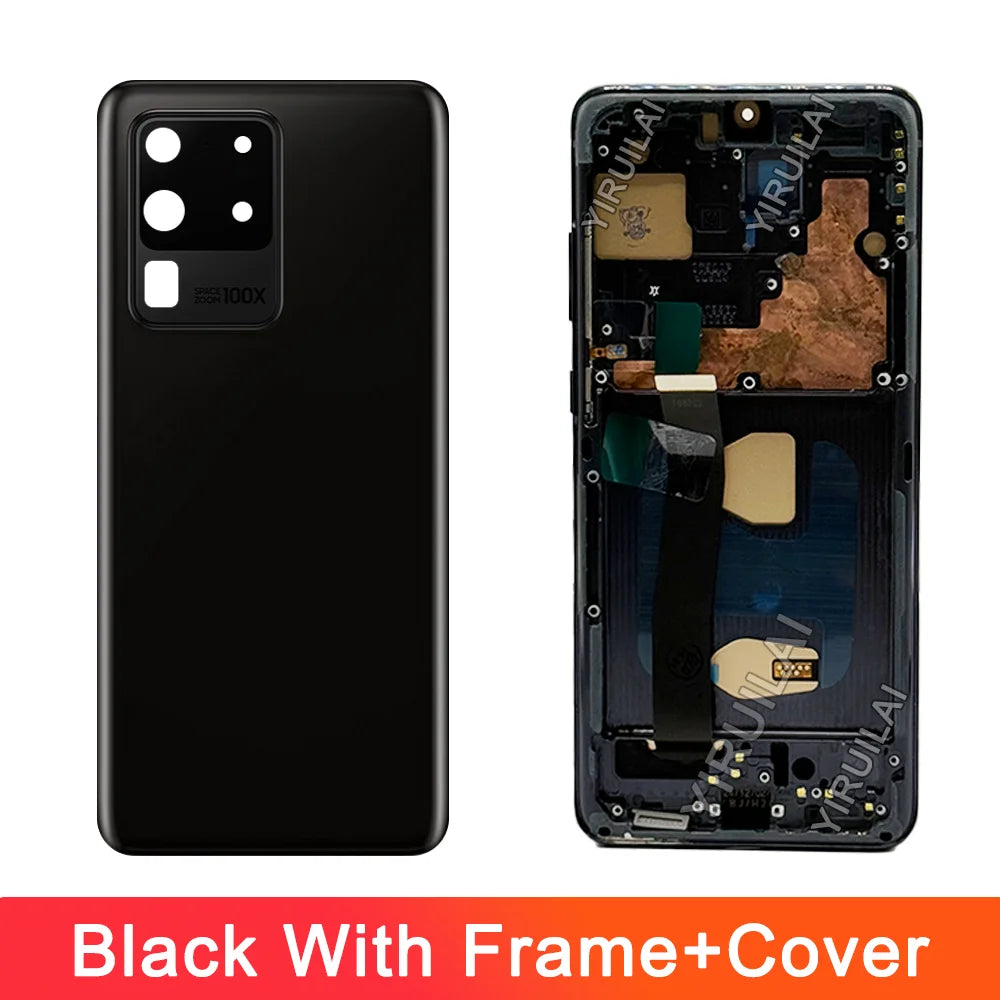 TFT S20 Ultra LCD con marco para Samsung S20 Ultra 5G LCD G988 G988B SM-G988U pantalla táctil digitalizador reemplazo