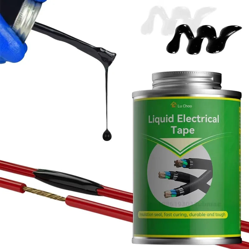 Cinta Aislante Líquida Impermeable Goma para Recubrimiento/Reparación Cable Eléctrico (Sellador Fijación Línea)