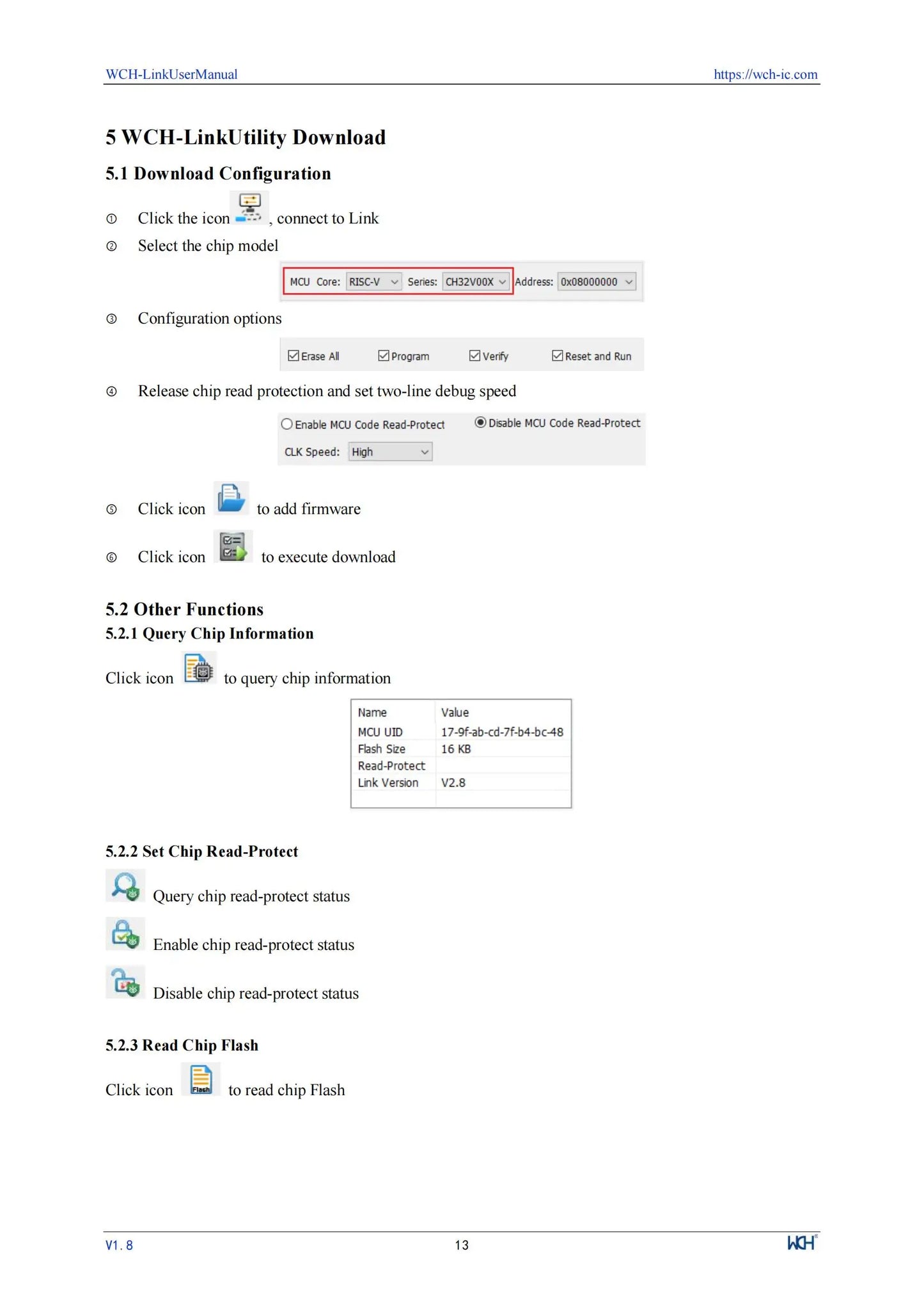 Adaptador Debugger/Descarga Online WCH LinkE (Soporta WCH RISC-V MCU / ARM SWD, USB a Serial)