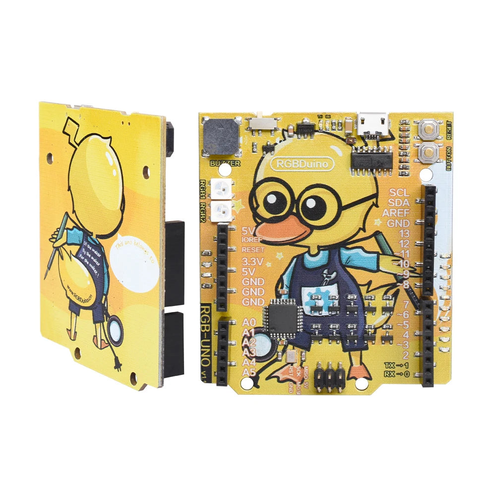Placa Desarrollo RGBDuino UNO V1.2 Jenny (ATmega328P, CH340C) Mejora vs Arduino UNO R3 para Raspberry Pi 4/3B