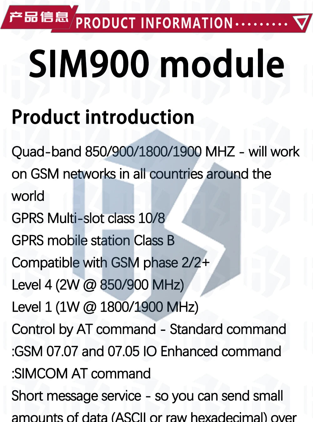 Kit Módulo GSM/GPRS SIM900 Quad-Band (850/900/1800/1900MHz) Placa Desarrollo Ultra Compacta con Antena SMA para Arduino