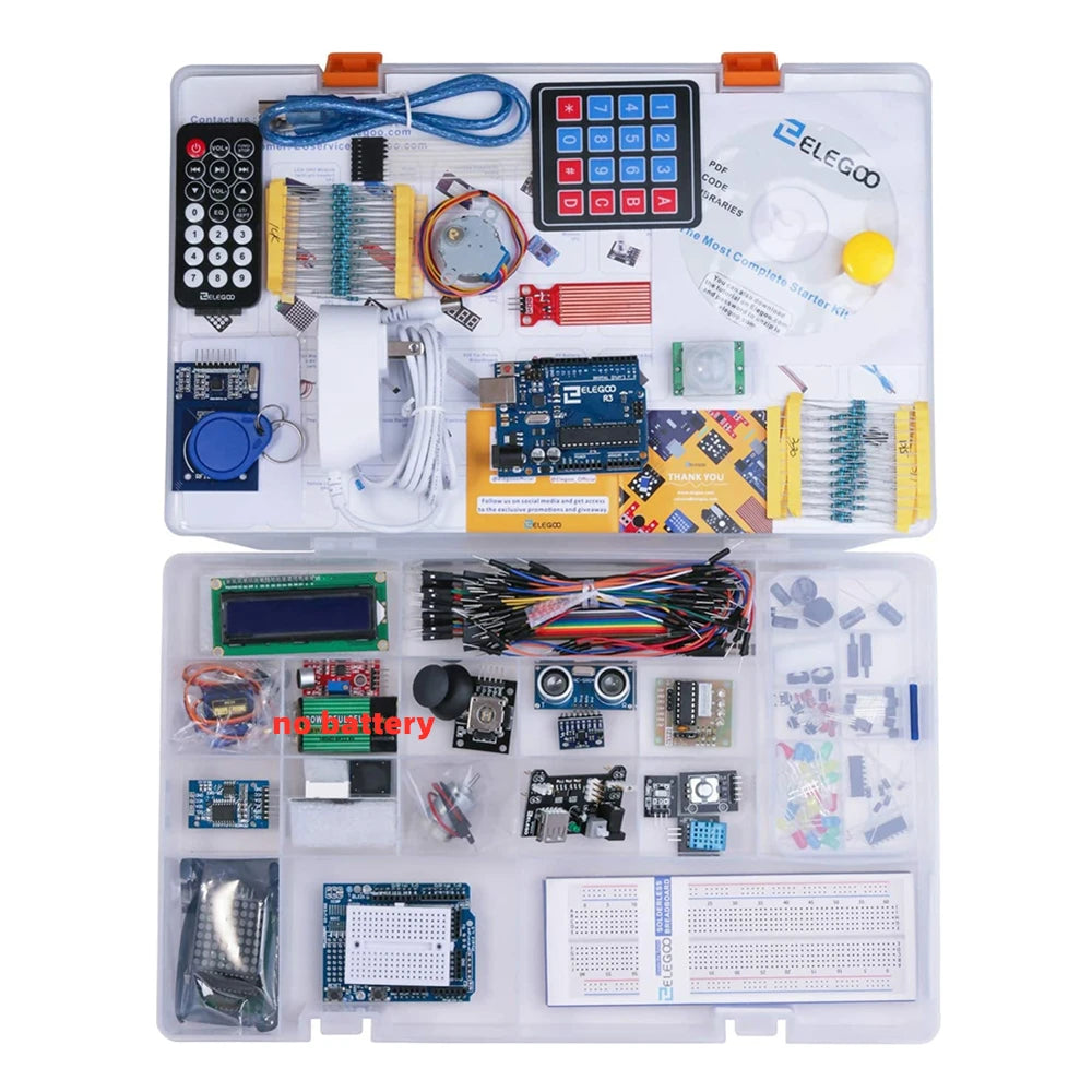 Kit Inicio Completo ELEGOO UNO R3 Project (63 Items) con Tutorial compatible Arduino IDE (Kit Electrónico DIY)