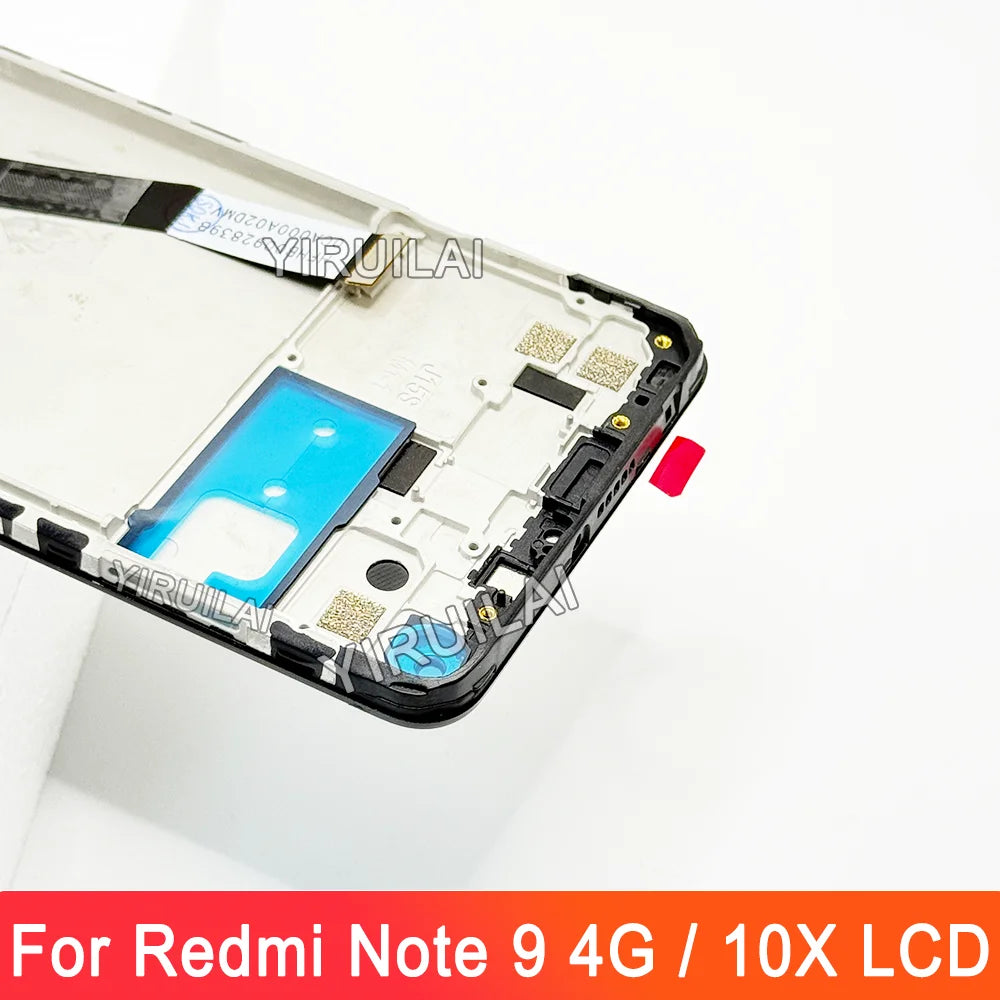 AMOLED Lcd For Xiaomi Redmi Note 9 Display Screen Replacement For Redmi 10X 4G Display M2003J15SG M2003J15SC Screen With Frame