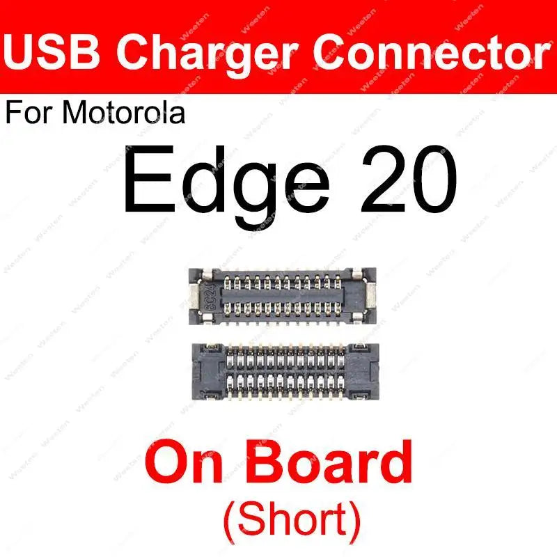For Motorola MOTO Edge 20 Inner Battery Clip USB Charger Connector On Mainboard LCD Screen Holder On Motherboard On Flex Cable