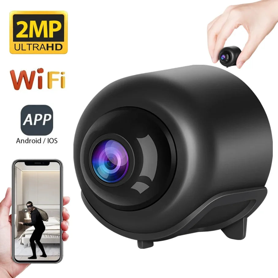 Mini Cámara WiFi Inteligente X5 (2024) Visión Nocturna Interior Hogar (Protección Seguridad, Grabador Audio/Video)