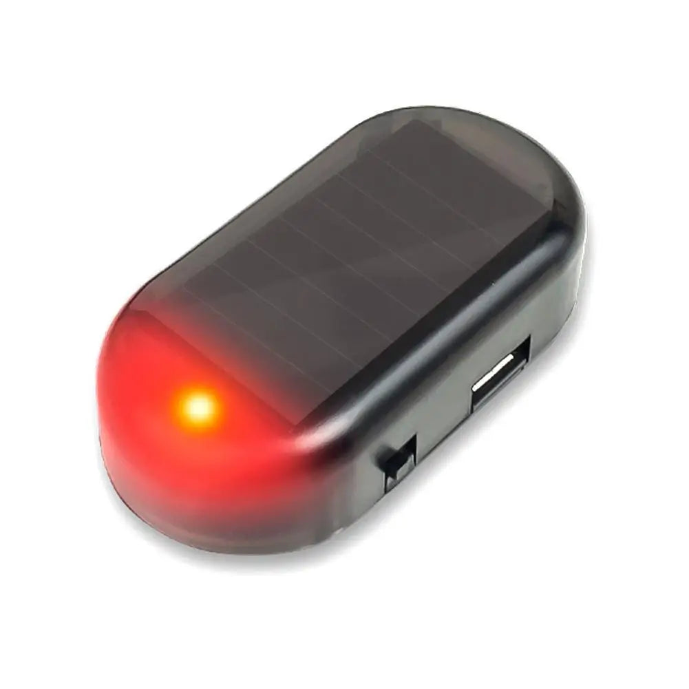 Luz Seguridad Falsa Solar para Auto (Alarma Simulada Dummy Inalámbrica) Lámpara Advertencia Antirrobo LED Intermitente