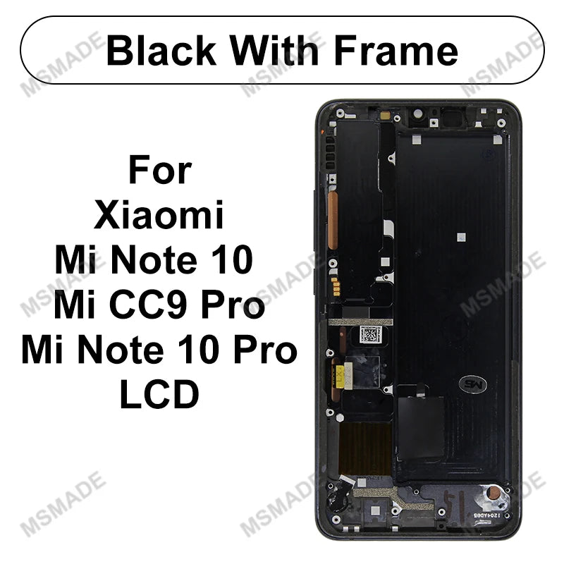6.47" AMOLED For Xiaomi Note 10 LCD Display Touch Screen Assembly For Xiaomi CC9 Pro Display MI Note 10 Pro Replacement Parts