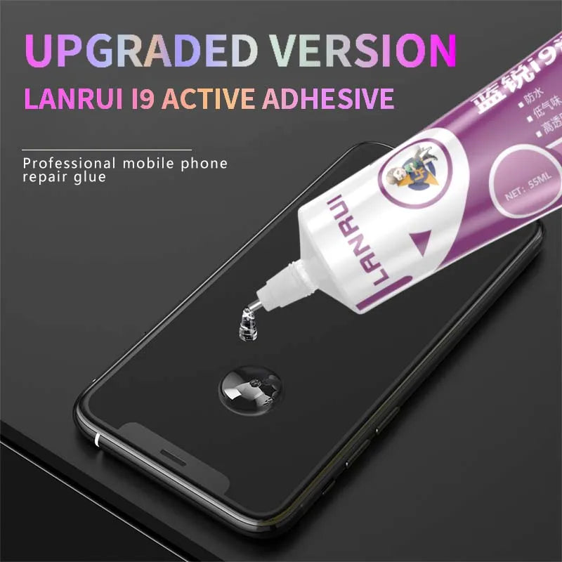 Pegamento Activo Universal LANRUI I9 para Marco/Tapa Trasera Pantalla LCD Móvil/Notebook (Reparación Despegado, Sellador Impermeable)