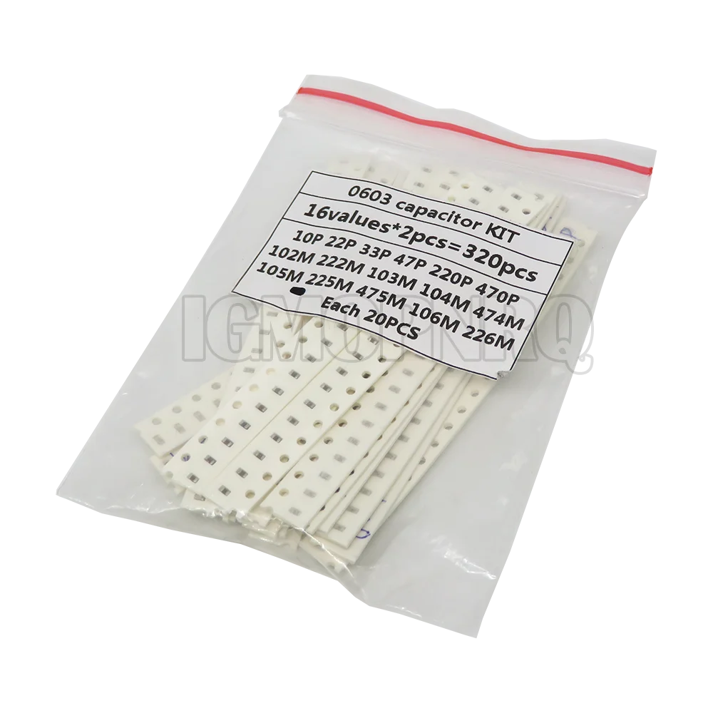 Kit Capacitores SMD Cerámicos 0603/0805/1206 - 1pF a 10uF (320/720/2500 Piezas)