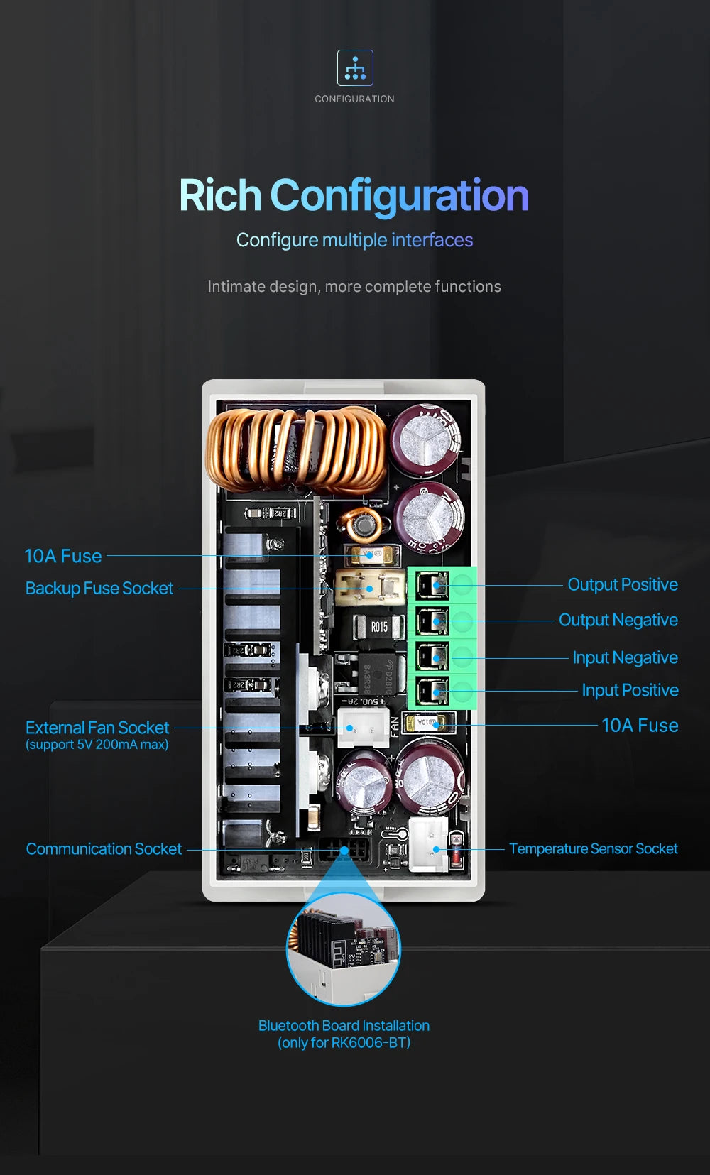 Fuente Alimentación Laboratorio RD-RK6006 / RK6006-BT DC 60V 6A Comunicación Buck Ajustable 4 Dígitos