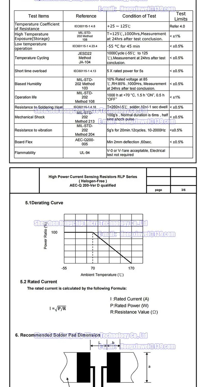 Resistencia Aleación SMD 2512 2W - Varios Valores Bajos (R001 a R300) 6.4x3.2mm - Lote 20 Piezas