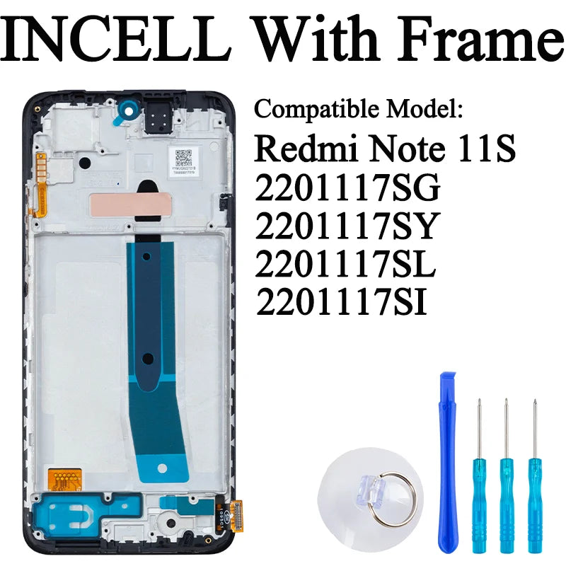 2201117TG 2201117SG Premium Lcd For Xiaomi Redmi Note 11 Display Touch Screen Digitizer Panel Assembly For Redmi Note 11S LCD