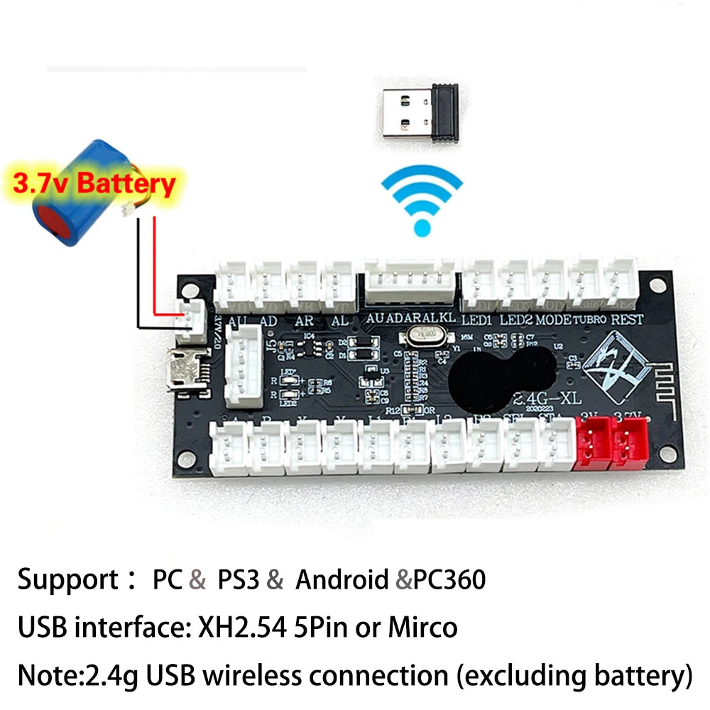 Placa Encoder USB Zero Delay para Joystick Controladora Juego Lucha compatible Raspberry Pi/PC/PS3/Switch/Android (DIY Arcade Neo Geo)