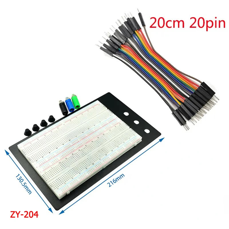 Breadboard Jumper Wire Dupont Line Kit MB102 ZY-204 400 Tie Points Solderless PCB Breadboard DIY Mini Test Protoboard Kits