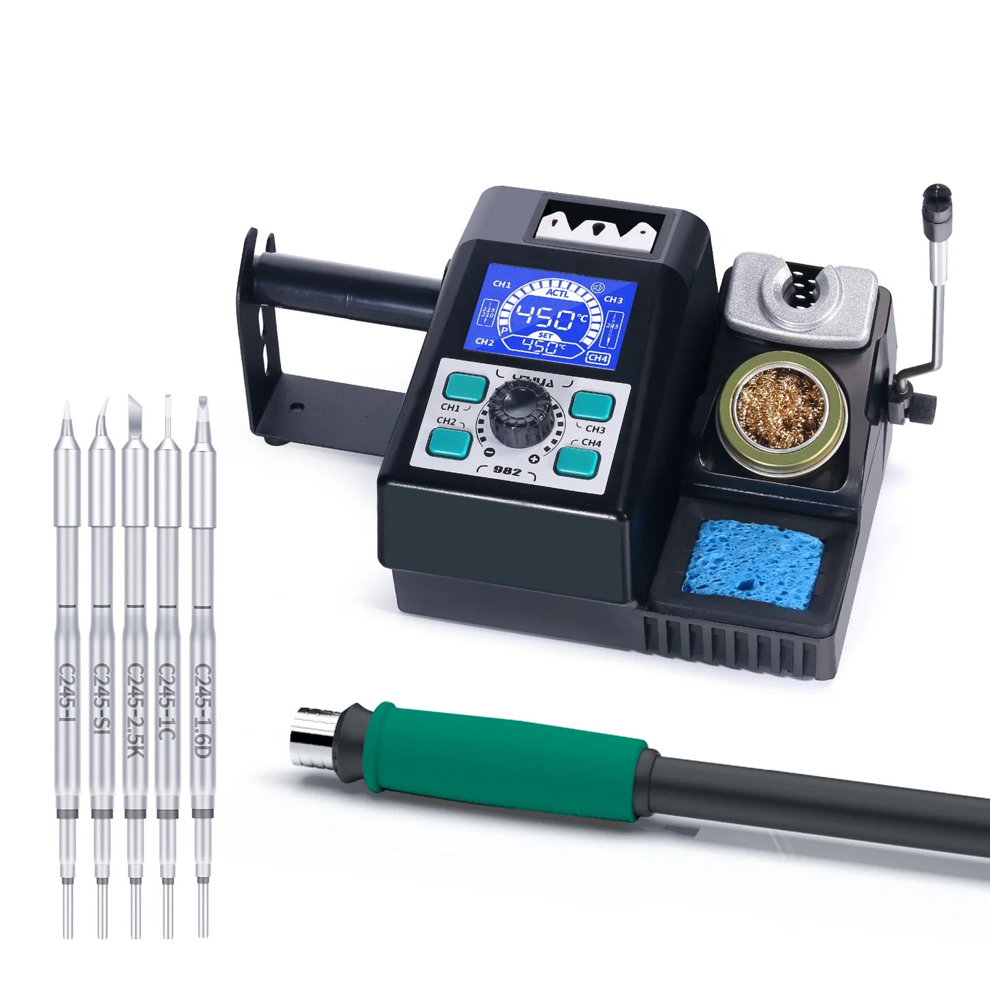YIHUA 982 Repaid Heating Soldering Iron Staion Compatibled C210 Solder Iron Handle Electronic Welding Rework Station